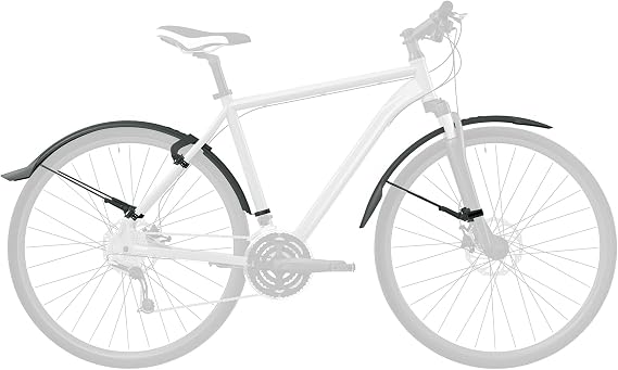 SKS Germany Veloflexx Set (55/ 65/65 29 Inch) Mudguard Set (Splash Guard for Mountain and City Bikes Adjustable Frame Adapter Incl. Velcro Straps and Elastic Bands)