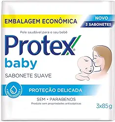 Sabonete Em Barra Para Bebê Protex Baby Delicate Care 85g 3 Unidades