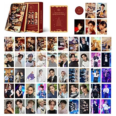Kpop Stray Kids Lomo Cards 55Pcs Stray Kids Postcards Stray Kids HOME SWEET HOME New Album Cards Kpop Stray Kids Merch Photocard Pack for Fans Girls (SK-home) Cover