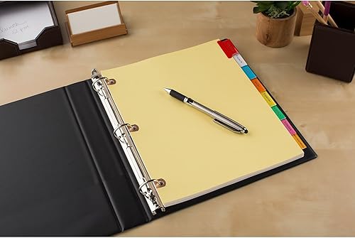 Miniatura 2 de Avery Separadores insertables con pestaña grande, papel pulido, 8 pestañas multicolor, 1 juego (23284)