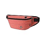 WATERFLY Fanny Pack for Men Women Water Resistant Large Hiking Waist Bag Pack for Running Walking Traveling (Red)