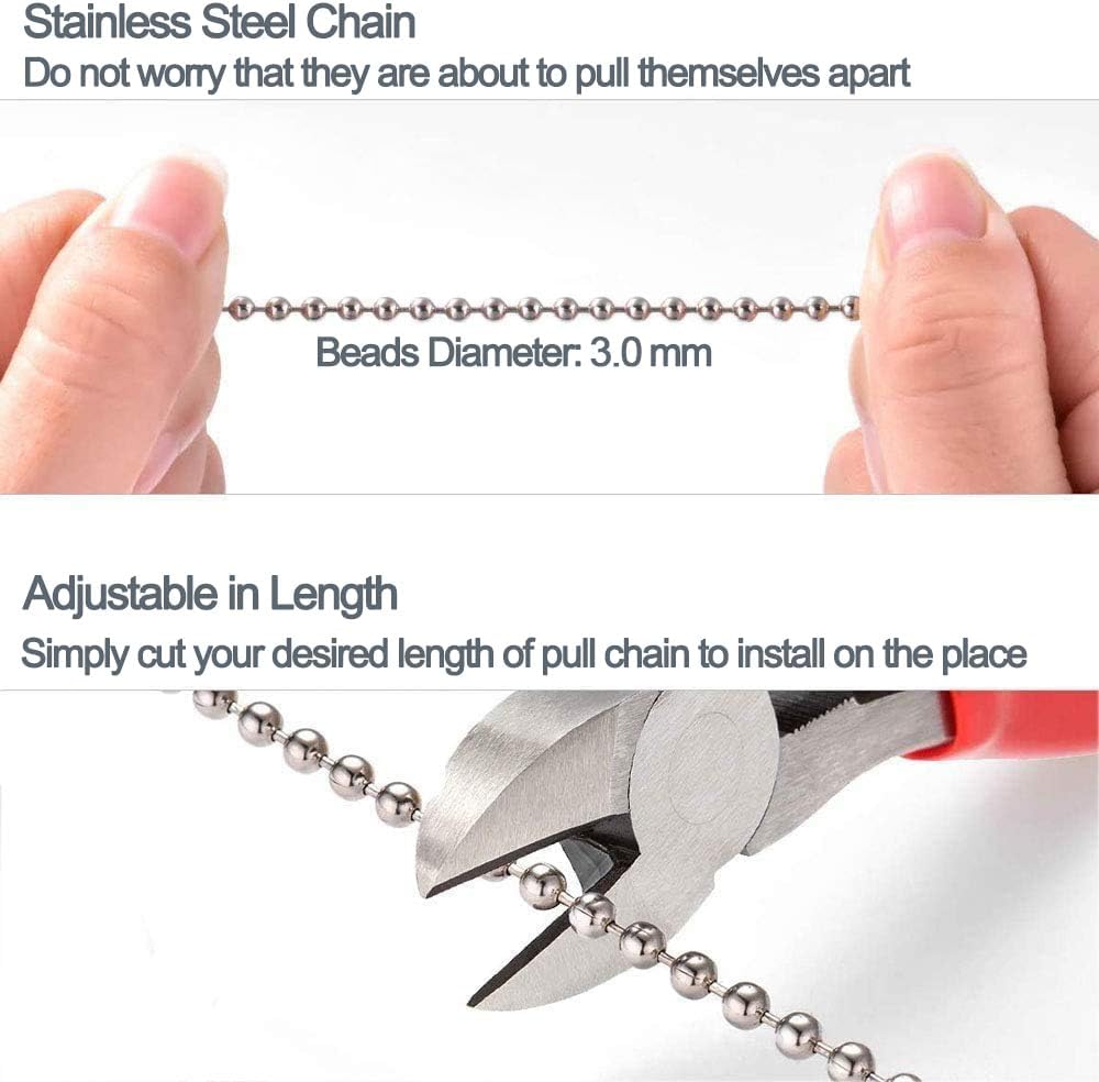 LEFERS Ceiling Fan Pull Chain, 2 Pieces 1.8" Crystal Glass Flower Pendants with 24" Ceiling Fan Chain Extender and Connector (Gold) thumbnail