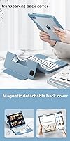 Vista 2 de iPad Air Air2 iPad 5ª 6ª generación 9.7 pulgadas iPad 5 iPad 6 Funda con teclado Touchpad horizontal/vertical Soporte magnético desmontable BT
