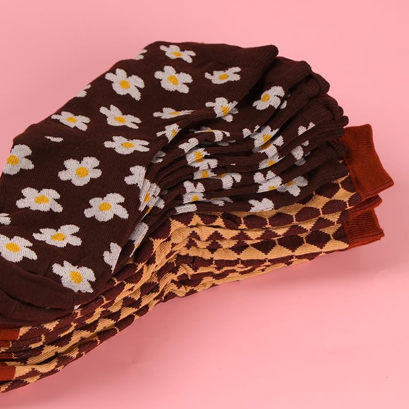 6 Pairs Men's Argyle Comfort Crew Socks - Arch Support, Breathable Fabric, Soft Toe Seam for Daily & Outdoor Wear - Image 6