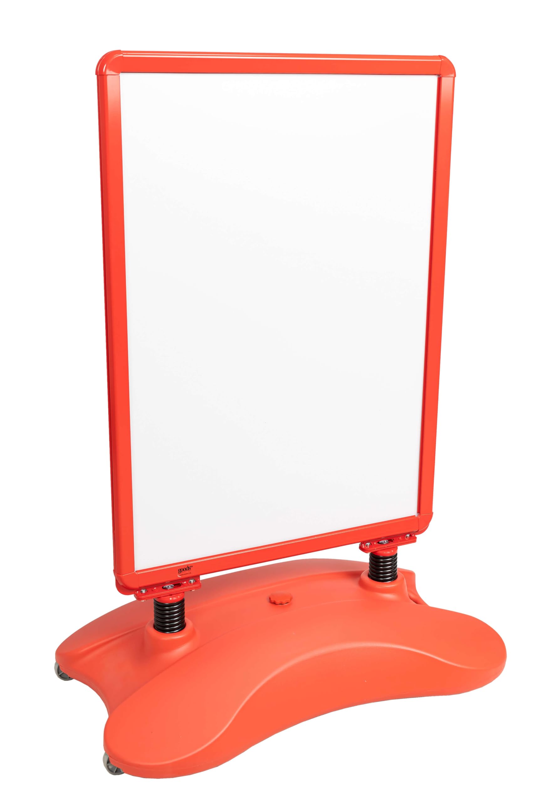 Kundenstopper mit Wassertank DIN-A1, Werbeaufsteller Rot, Plakatständer mit Klapp-Profile, Display für Innen und Außen, Plakataufsteller mit 2-seitiger Präsentationsfläche