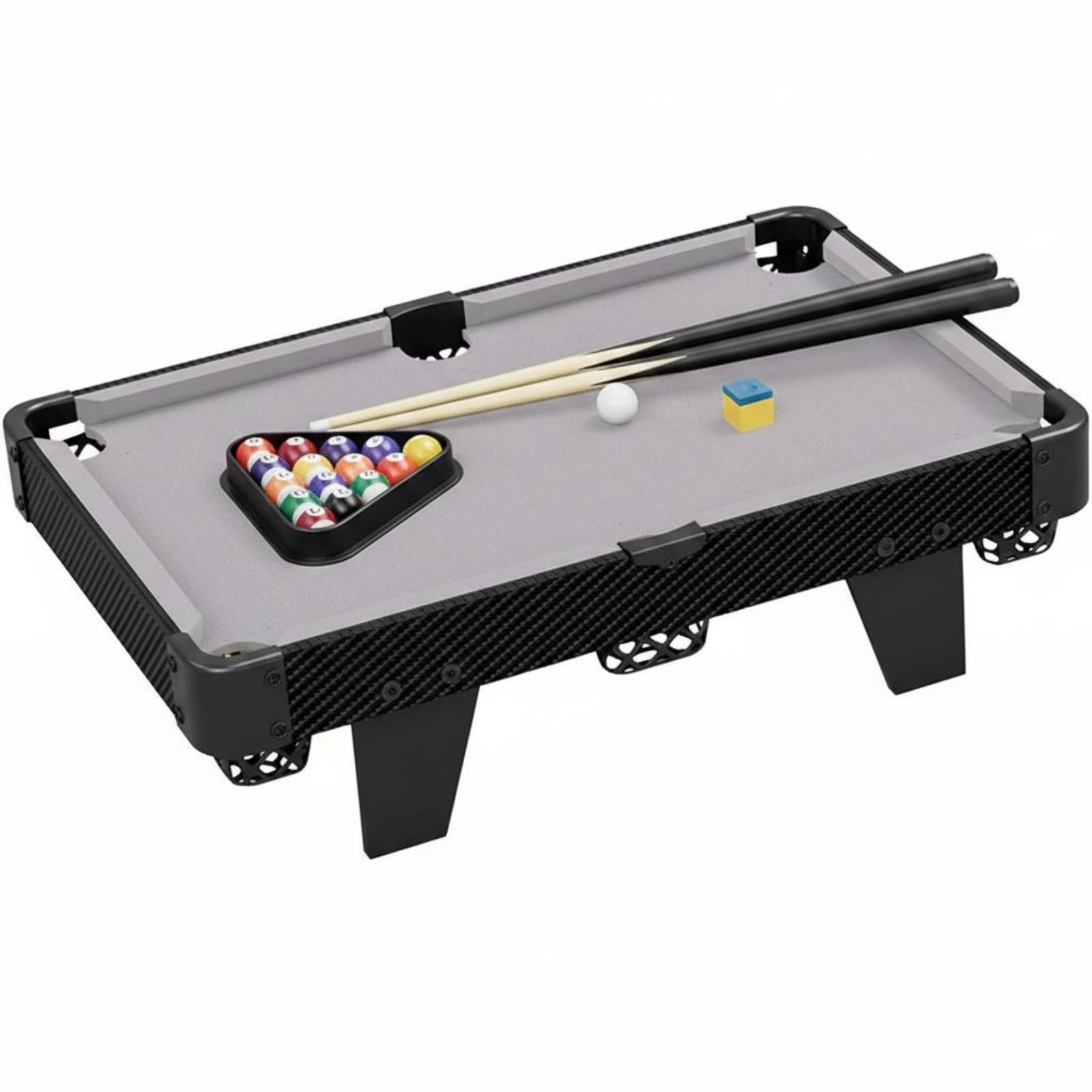 Mesa de Billar Infantil Pequeña Juego Billares Educativo Portátil Superficie Realista Material Plástico Resina Madera para Niños Mejora Vínculos Familiares en Casa