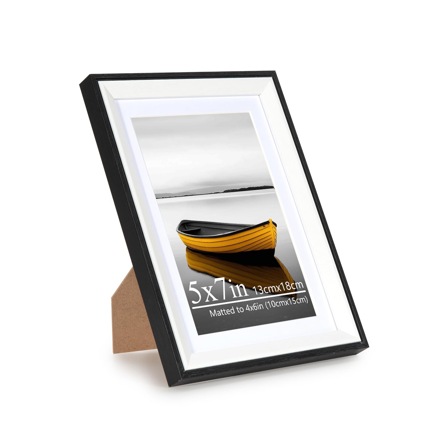 Baoee 5x7 Black white Picture Frame，photo frame with acrylic glass,Poster Frame