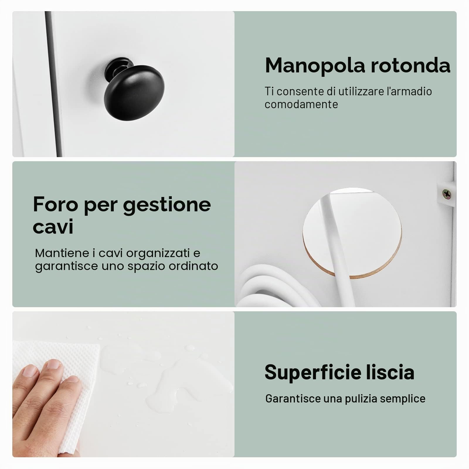 GIANTEX Comodino alto con stazione di ricarica, tavolino da notte con ripiani regolabili e armadi e prese e porte USB, mobile di immagazzinaggio libreria tavolino per camera da letto ufficio soggiorno