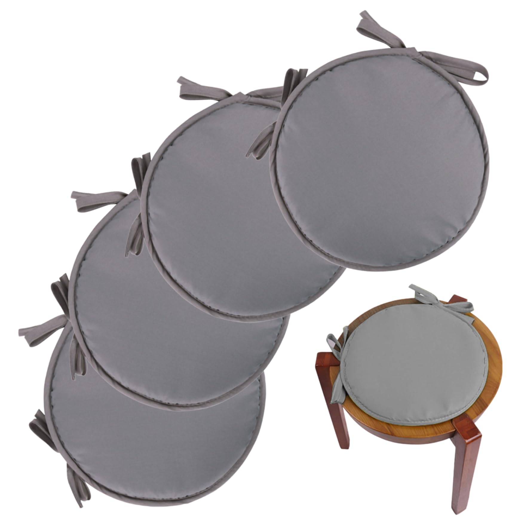Coussins de siège ronds lot de 4 galettes de 30 cm pour tabouret