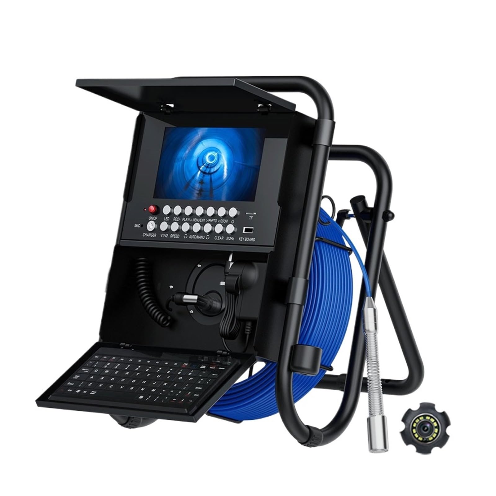 YNIYUJKL Drain Inspection Camera Sewer Camera Meter Counter Dvr Sewer Inspection Camera Video Endoscope With And Self-Leveling 512Hz Locator Pipe Camer,Self Leveling-512hz
