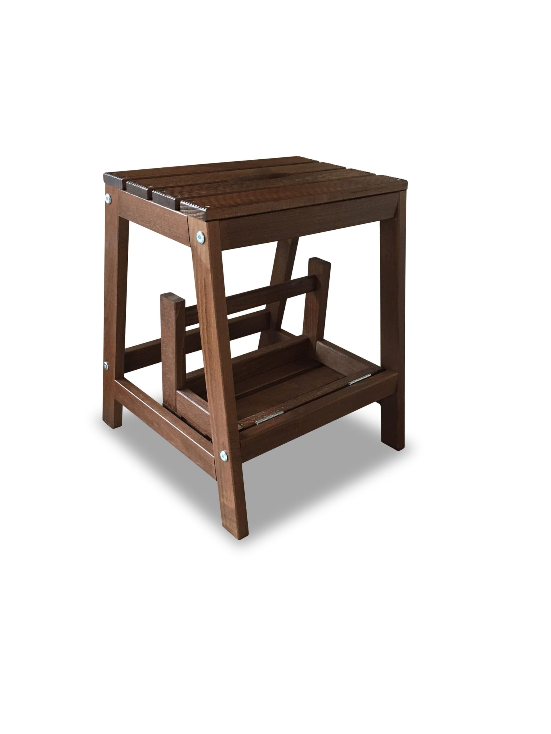 Marchepied pliable à deux marches en bois de hêtre