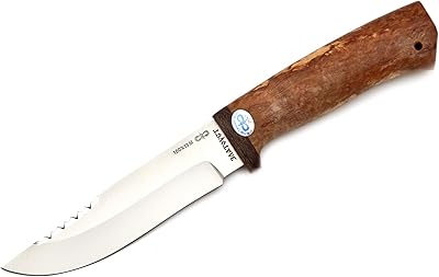 Hunting Stainless Russian Zlatoust Knife with Saw Karel Birch Strelets (Stainless Steel)