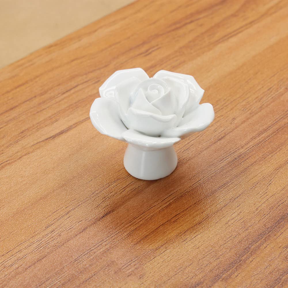 Boutons de porte en céramique vintage motif floral rose poignée meuble cuisine