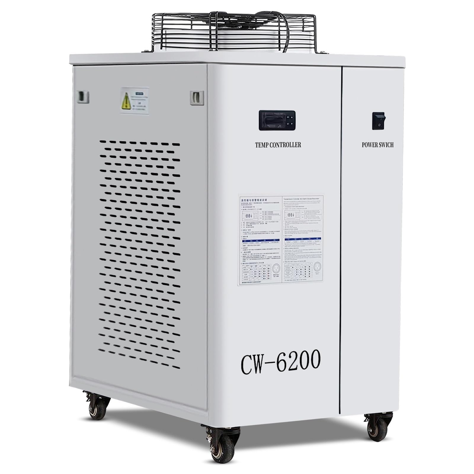 CW-6200 Industrial Water Chiller Cooler,Macchina di Raffreddamento ad Acqua,Temperatura Costante e Controllo Intelligente Della Temperatura,per La Macchina per Incisori Laser,CNC