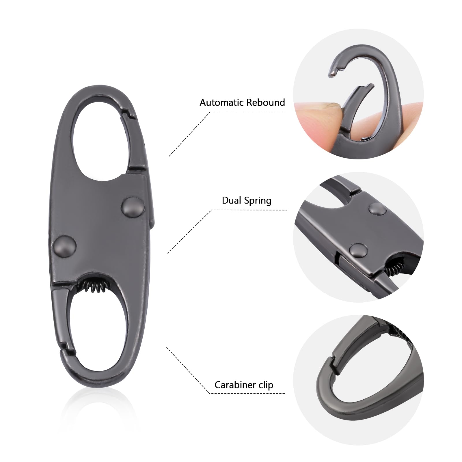 Amazon.com: LCCHOLV 4PCS Zipper Clips Anti Theft - Double Opening