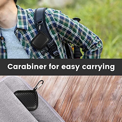 Risetech Earbud Case Earphone Carrying Case Hard Eva Headphone Storage Bag Small Zipper Pouch Compatible With Beats Fit Pro, Urbeats3, Bose Soundsport, Earpods, Airpods, Sony Earbuds -With Carabiner #TOP6