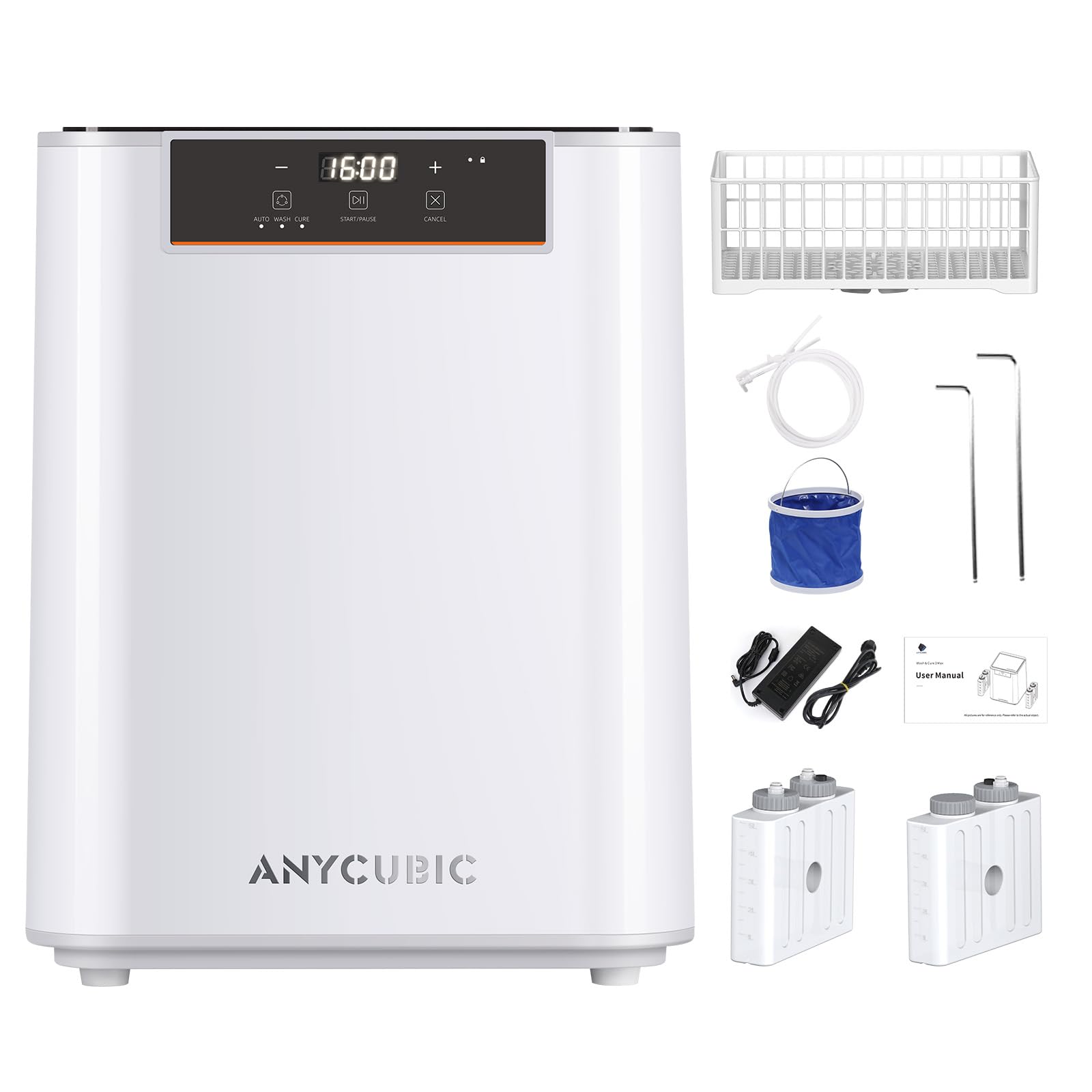 ANYCUBIC Wash & Cure 3 Max, 15,1L ultragroße Wasch- und Aushärtungsstation | 50 % Reinigungsmittelersparnis, anpassbarer Wasch- und Aushärtungsprozess, kompatibel mit LCD/DLP/MSLA Resin 3D-Drucker