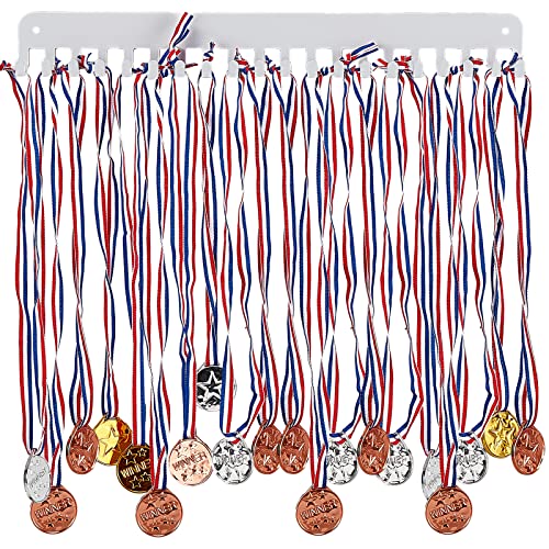 Creatcabin - Soporte Para Medallas Colgador De Exhibición Soporte De Metal Para Llaves Organizador De Pared Correa De Joyería Accesorios Pequeños Estante Con Tornillos Para Gimnasia Correr Nadar