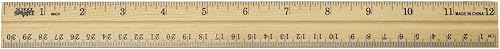 School Smart Regla de madera biselada doble, 12 x 1-18 x 532 pulgadas