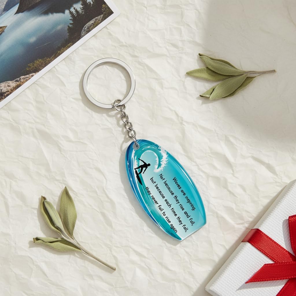 Hobby Gifts Acrylic Keychain, Graduation Inspirational Gifts Chess Skiing Karate Climbing image 5