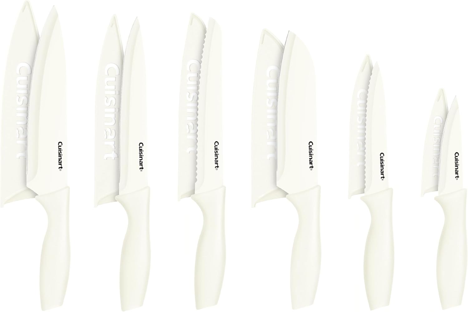 Cuisinart Knife Set, 12pc Cermaic Knife Set with 6 Blades