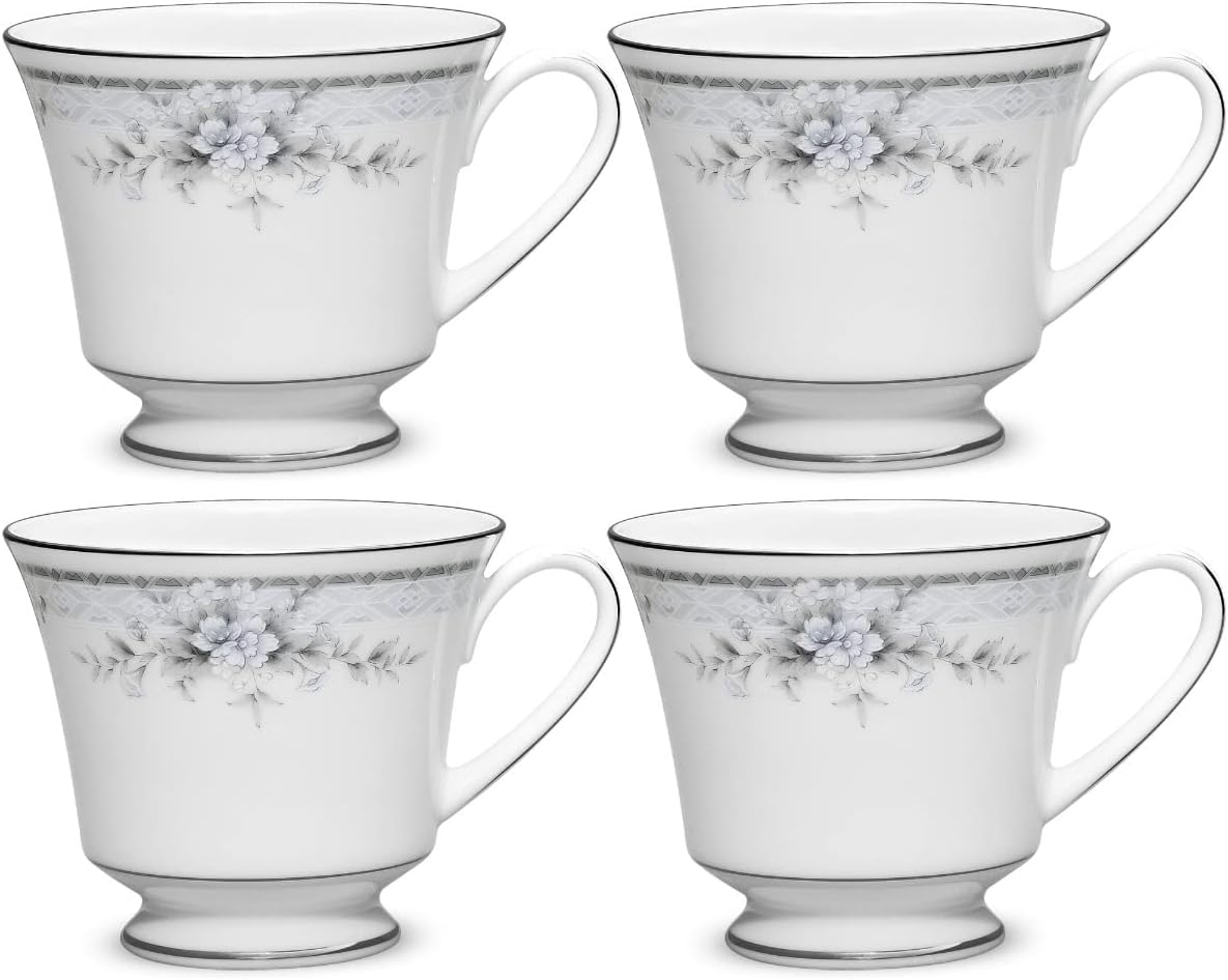 Noritake Sweet Leilani Set of 4 Teacups, 8 oz.