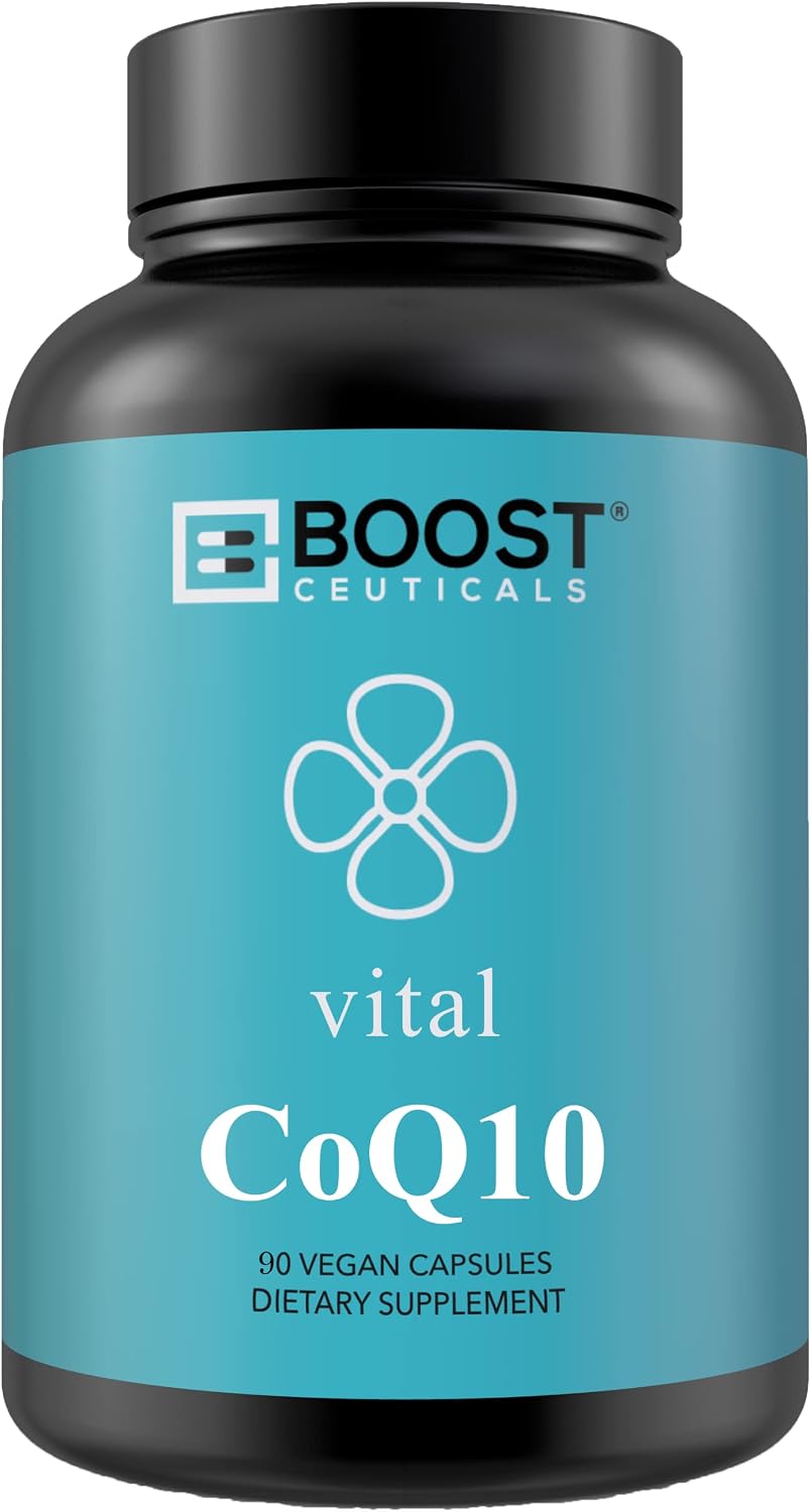 CoQ10 200mg - Vegan CQ10-100% Pure Coenzyme Q10 with Bioperine for Enhanced Absorption Non GMO (No Stearates ONLY Premium Quality) - 90 Capsules