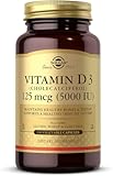 Vitamin D3 (Cholecalciferol) 125 mcg (5000 IU), 240 Vegetable Capsules - Helps Maintain Healthy Bones & Teeth - Immune System Support - Non-GMO, Gluten Free - 240 Total Servings