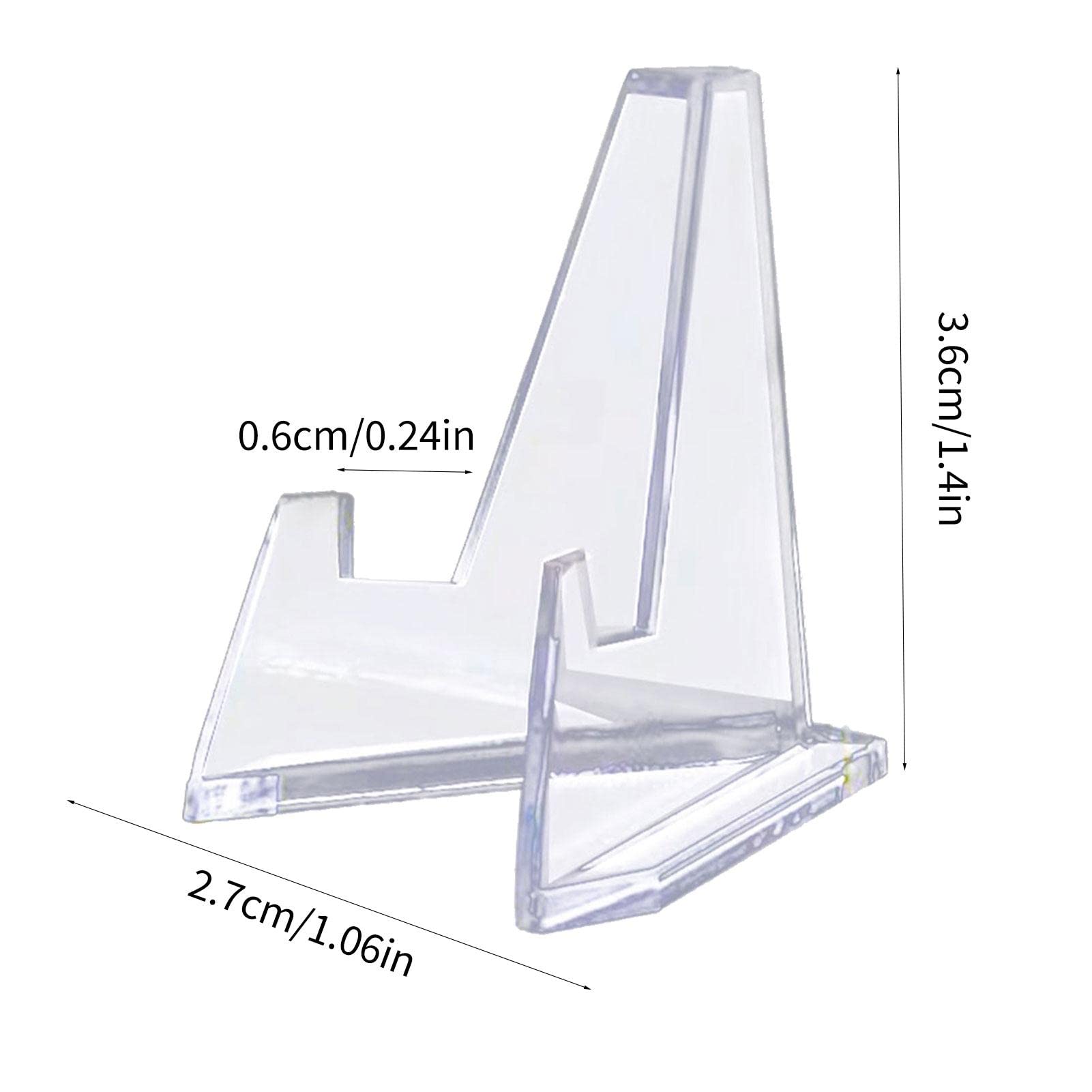 24 Supports Acrylique Transparents - Présentoirs Pour Pièces, Cartes, Cadres Photos - 3