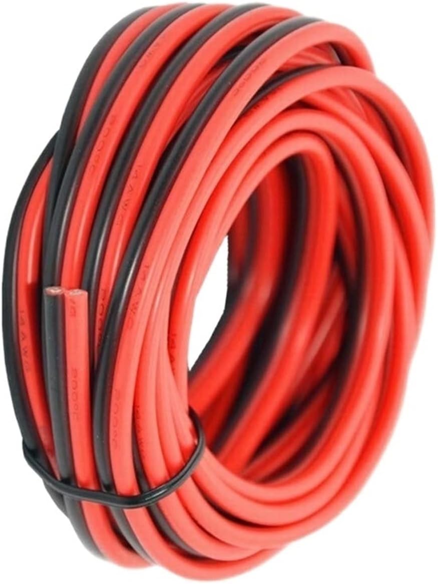 TOPOB 14 AWG Silicone Electrical Wire 2 Conductor Parallel Wire Line Soft and