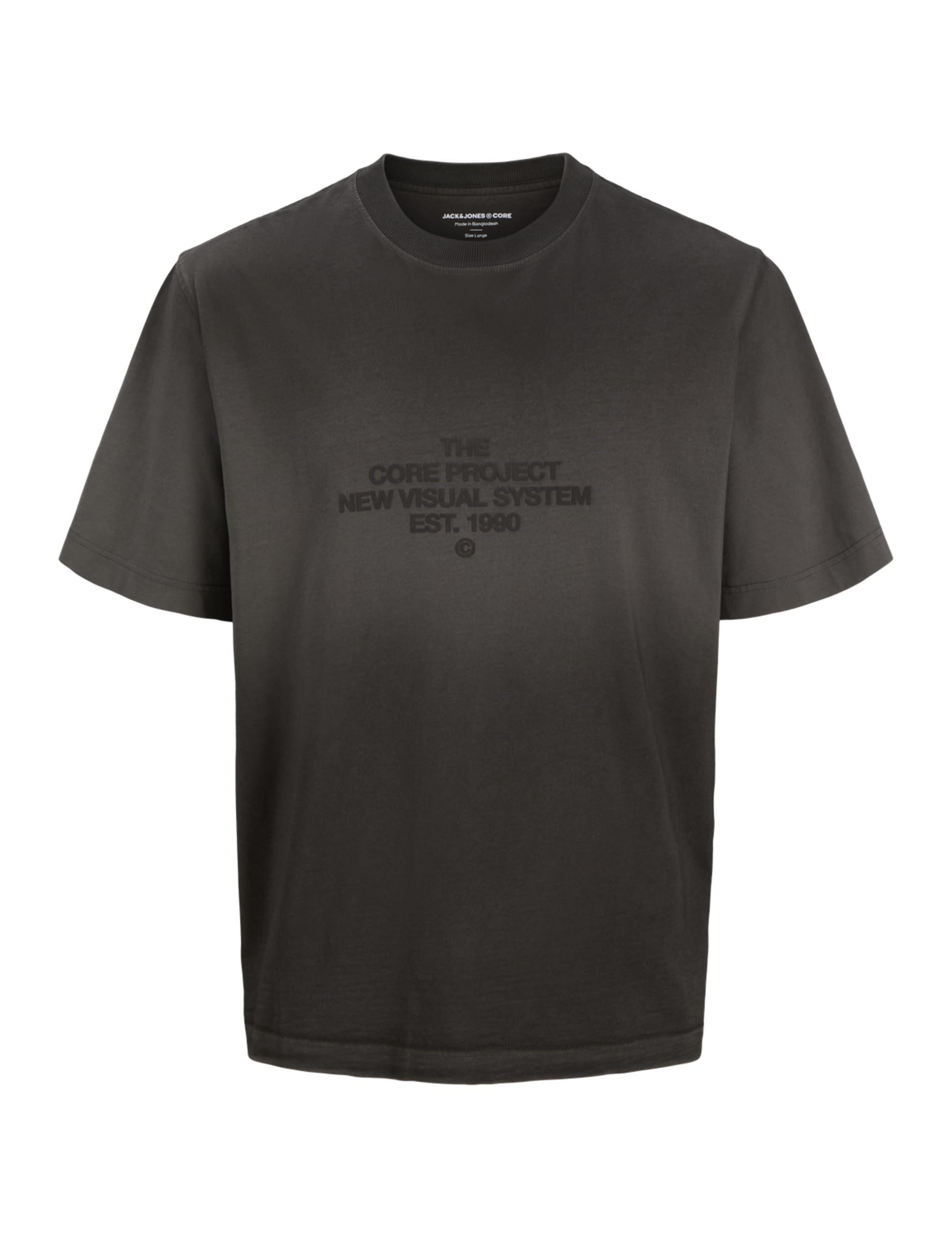JACK & JONES Jcohorizon Fade Spray Tee SS Crew Jnr, Black, 14 Years