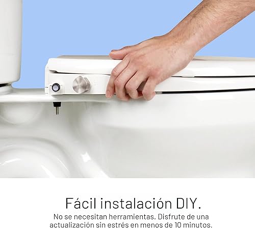 Miniatura 2 de TUSHY Wave Asiento de inodoro de bidé no eléctrico  Diseño alargado elegante, liberación rápida para fácil limpieza  Lavado frontal y trasero