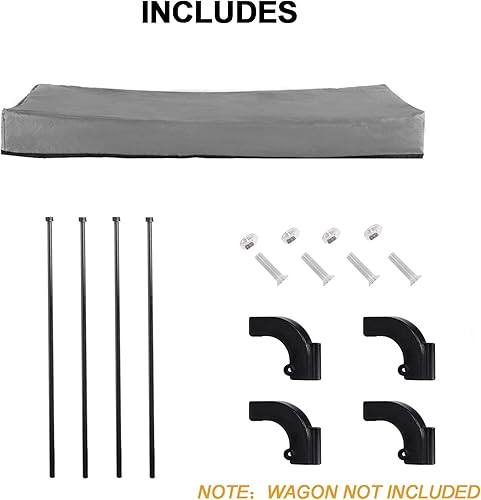 Miniatura 6 de Toldo para accesorio de vagón, cubierta de toldo para niños, plegable, plegable, para playa, comestibles, empujar, tirar, carrito, repuesto,