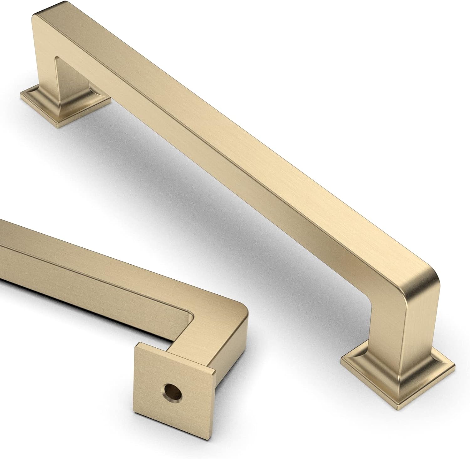 Asidrama 10 Pack 5 Inch(128mm) Brushed Brass Kitchen Handles