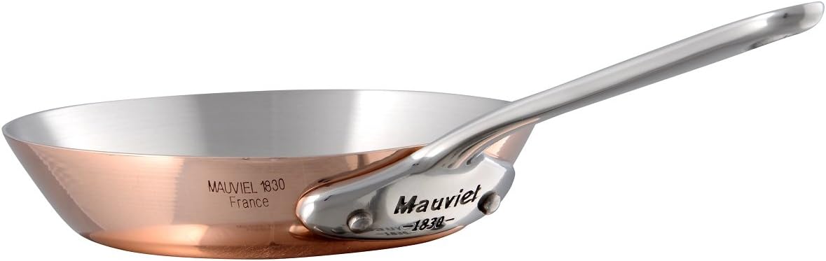 Mauviel M'Minis 1 mm Copper & Stainless Steel Mini Frying Pan With Stainless Steel Handle, 4.72-in, Made in France