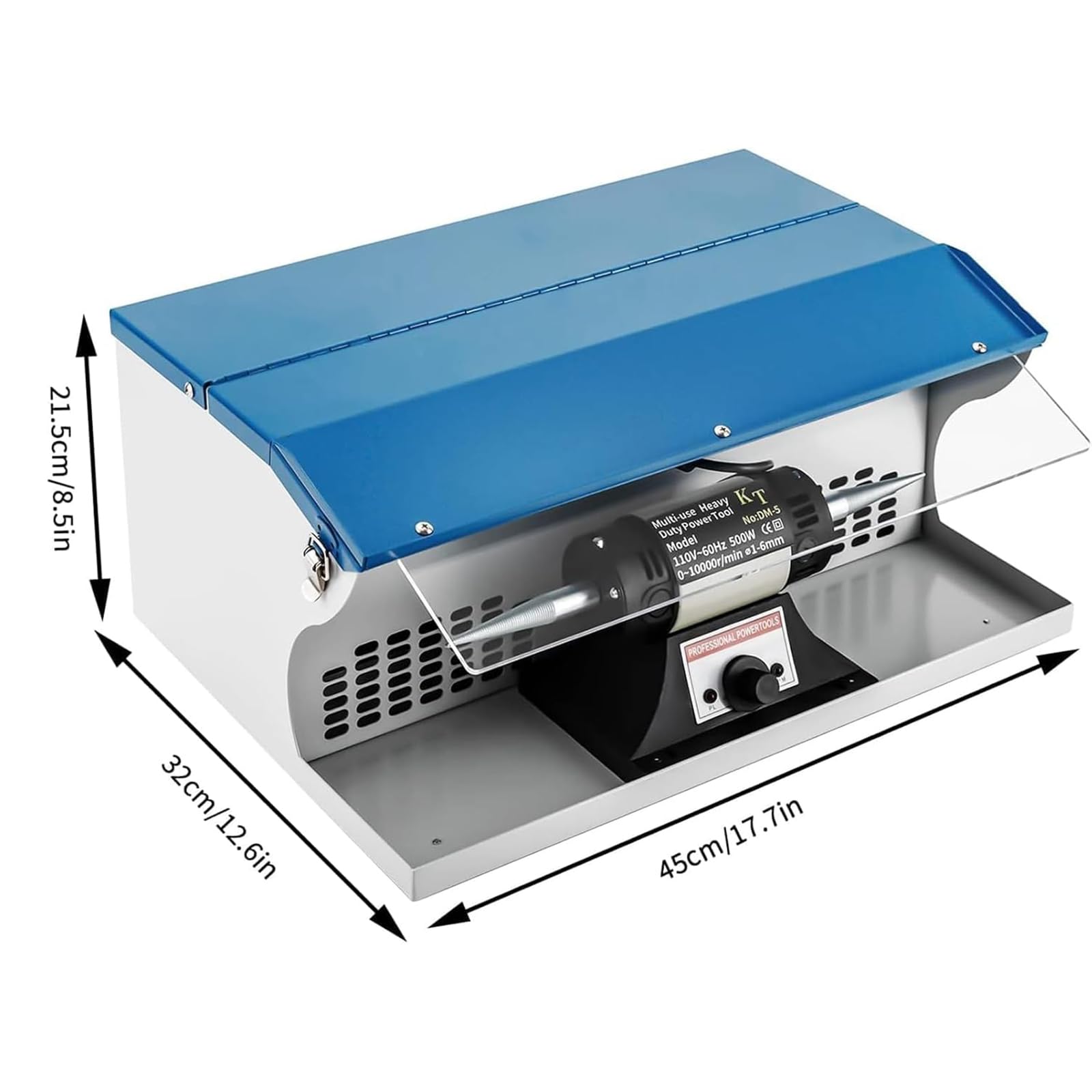 Maszyna do polerowania biżuterii, 200 W, narzędzie o niskim poziomie hałasu z regulowaną prędkością 0–8000 obr./min, polerka do kół materiałowych do sklepów z narzędziami, mocny silnik zapewniający