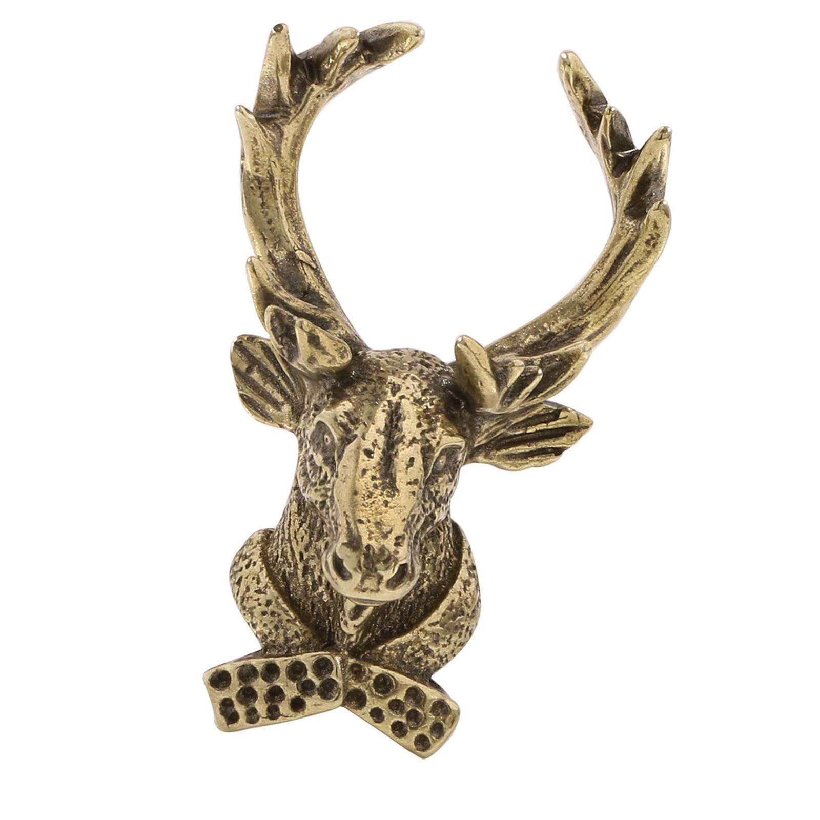 Kalttoy Sturdy Brass Deer Sculpture with Pen Holding Feature Ensuring Stability for Desk Organization and Home Decoration Animal Decoration