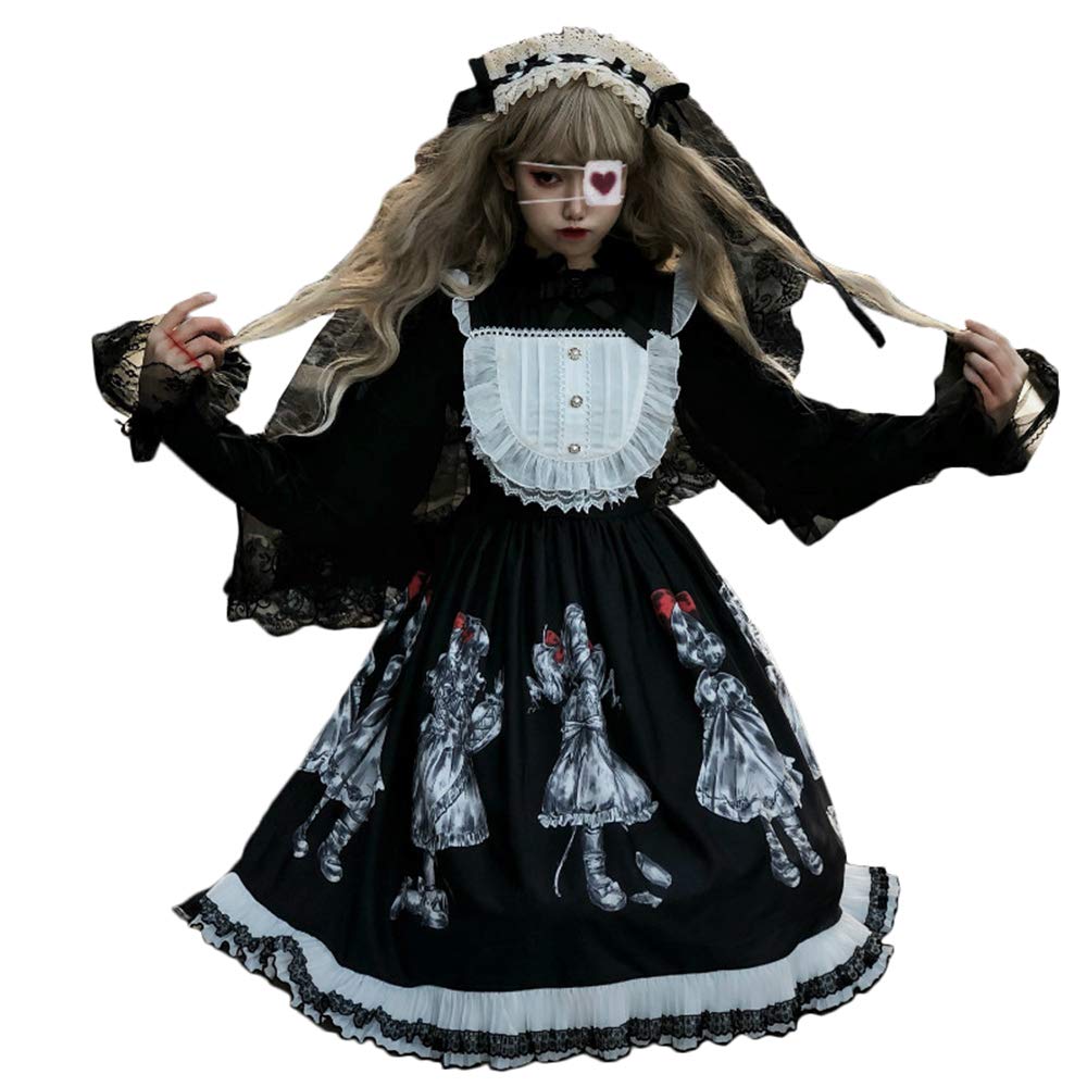 Amazon.co.jp: ワンピース ゴスロリ ゴシック ロリータ 長袖 ホラー 森