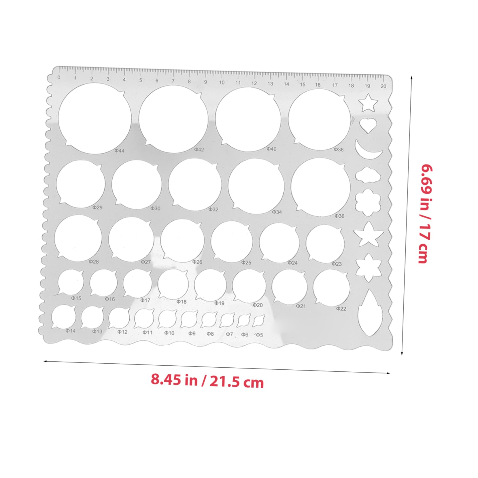 BEBEMOKO DIY Quilling Ruler Template Plastic Circles Drawing Stencil for Handmade Quilling Projects Versatile Geometric Tool for Beginners Craft Lovers for Crafting