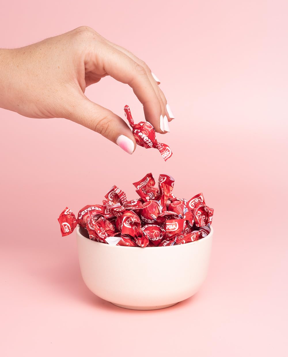 Vidal Golosinas Cherries Caramelo de goma grageado sabor cereza Bolsa 200 unidades