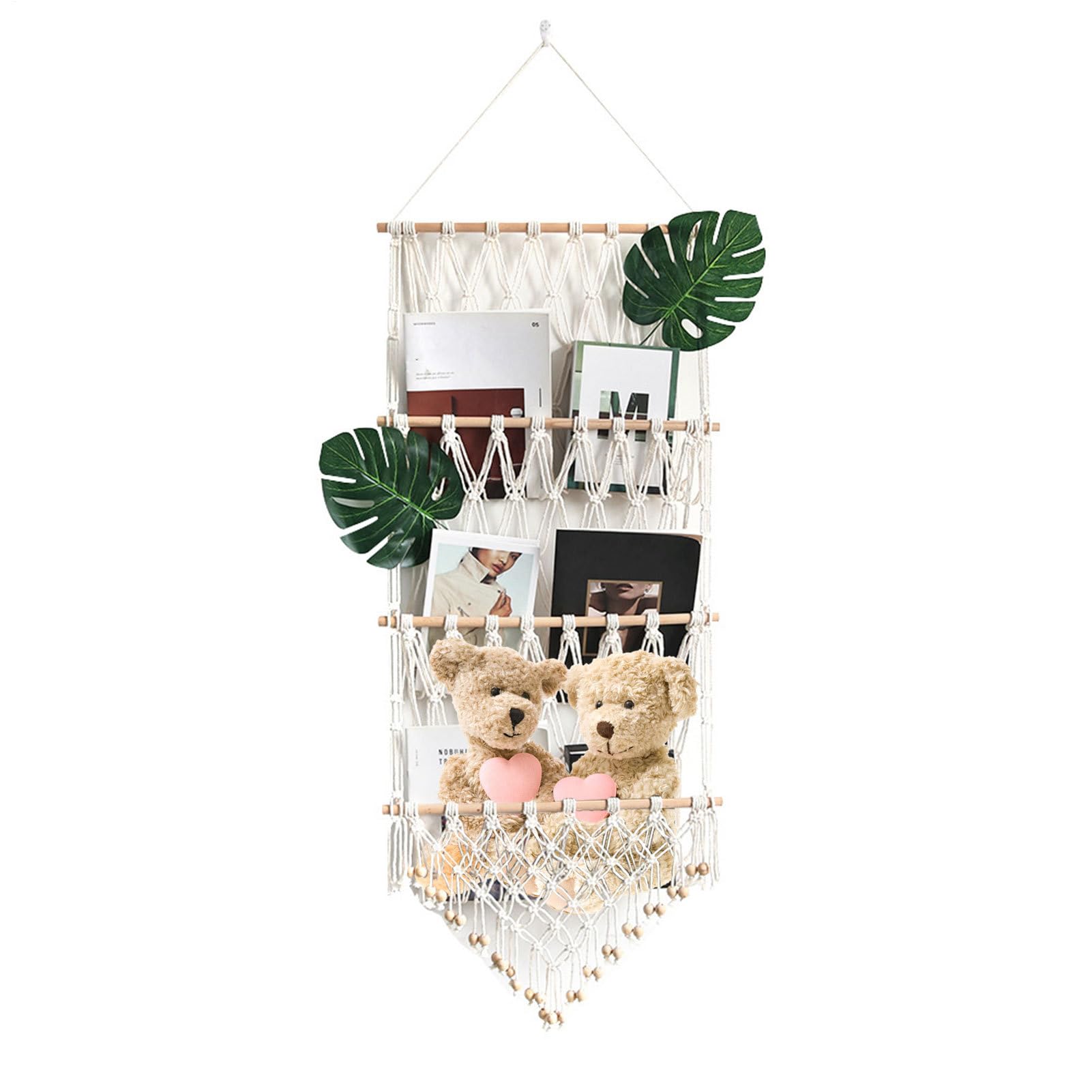 Filet en peluche tressé style boho : le cadeau idéal pour décorer une crèche