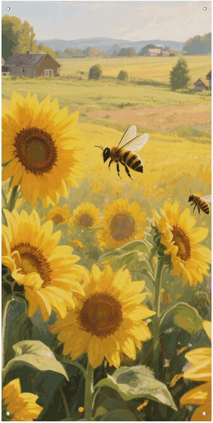 Sunflower Decoration Door Banner Welcome Door Cover