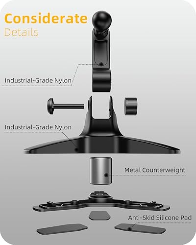Miniatura 4 de APPS2Car Soporte de teléfono celular para escritorio, soporte de teléfono de escritorio ajustable, compatible con funda gruesa, soporte para