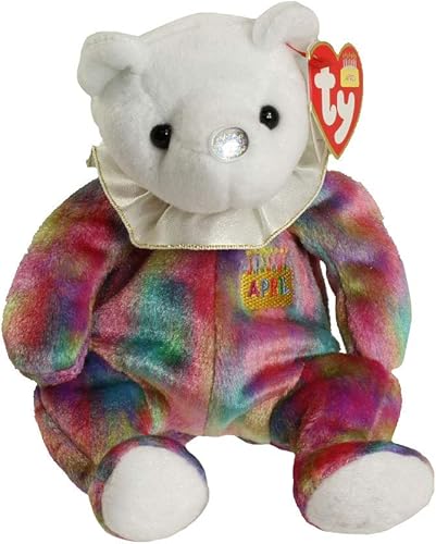 TY Beanie Baby - Oso de cumpleaños de ABRIL juguete