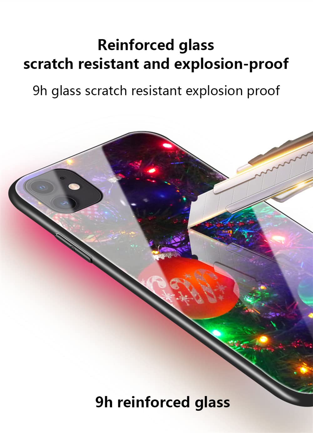 Custodia ZTOFERA Per IPhone XR Con Motivo Natalizio, Fondo Rigido Traslucido E Bordi In Silicone – Protezione Antiurto E Anti-graffio - 3
