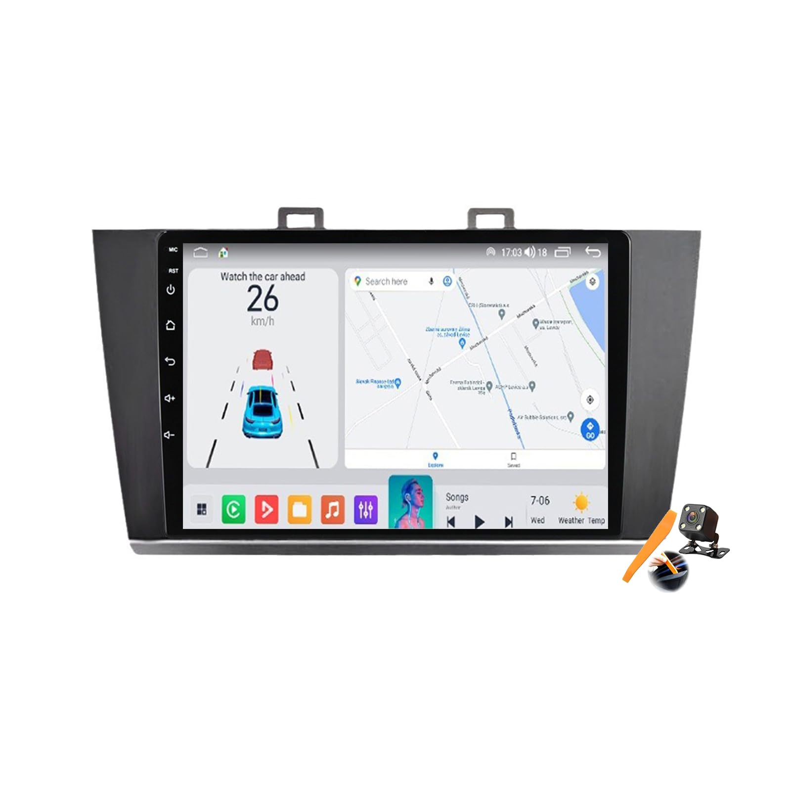 Carplay y Android Auto en esta radio GPS de 9'' para tu Legacy Outback 2015-2018 8