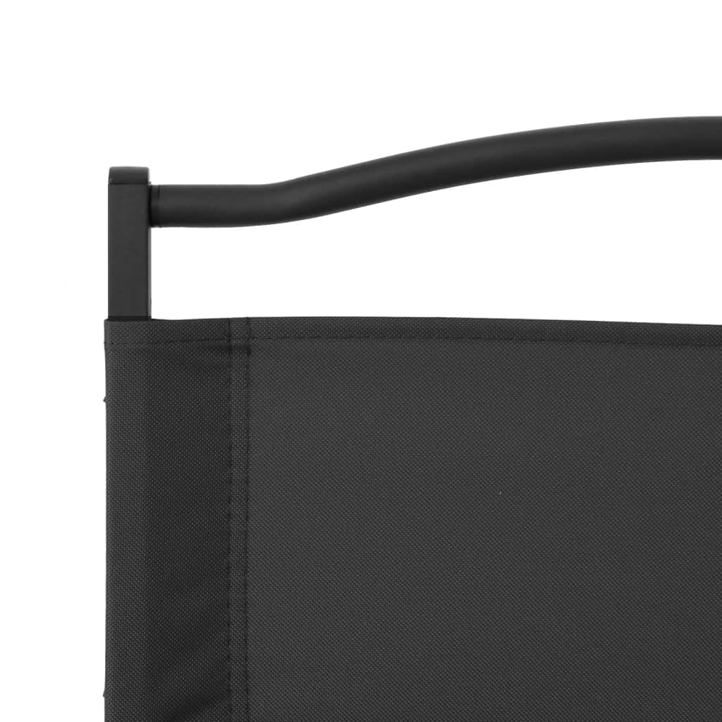2 sedie da trekking in tessuto Oxford nero 54 x 43 x 59 cm, telaio in acciaio verniciato a polvere, sedie pieghevoli da picnic per campeggio e giardino, resistenti fino a 110 kg.