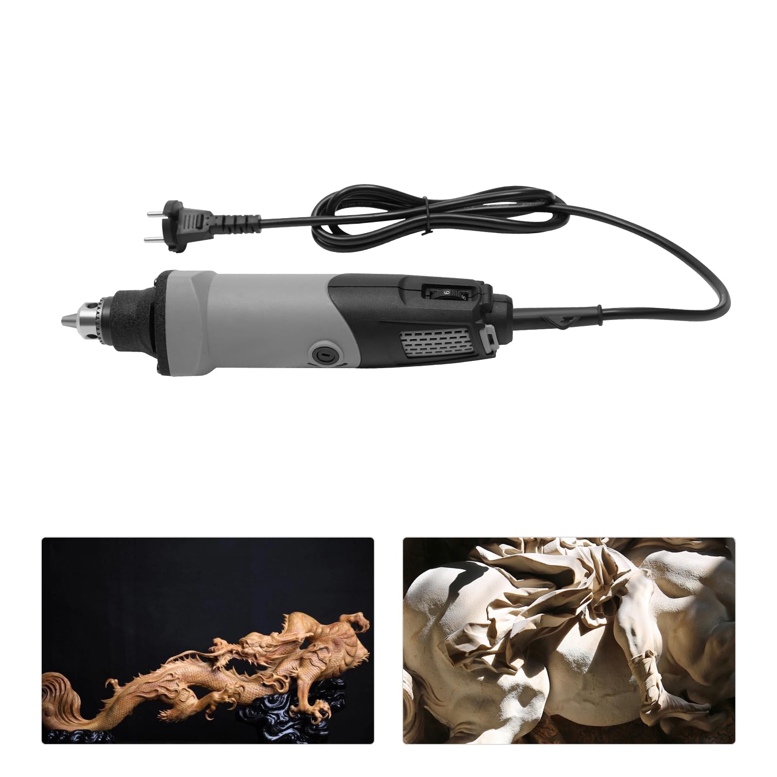 Smerigliatrice elettrica dritta 400 W 220 V, 6 modalità velocità, piccola e leggera per incisione, taglio, levigatura, lucidatura e foratura