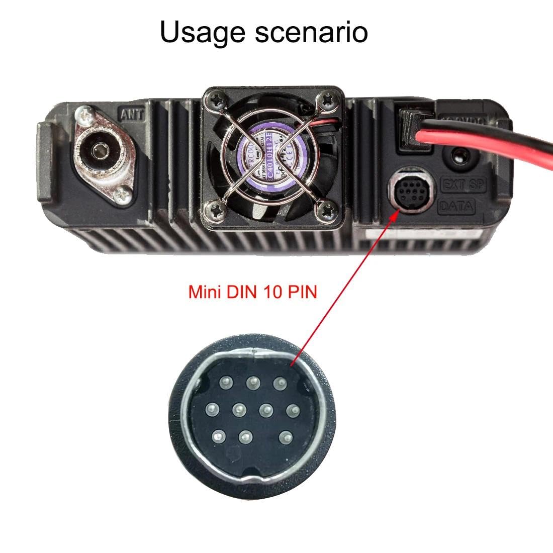 Câble USB vers mini DIN 10 broches pour Yaesu FTM Series, interface PC SCU-20/SCU-56 chipset PL2303GT 1m