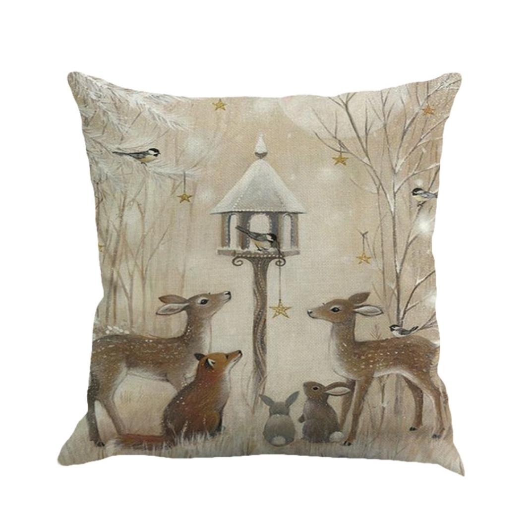 Ninasill 45X45 cm Pillow Case, ღ ღ Christmas Printing Dyeing Sofa Bed Home Decor Pillow Cover Cushion Cover